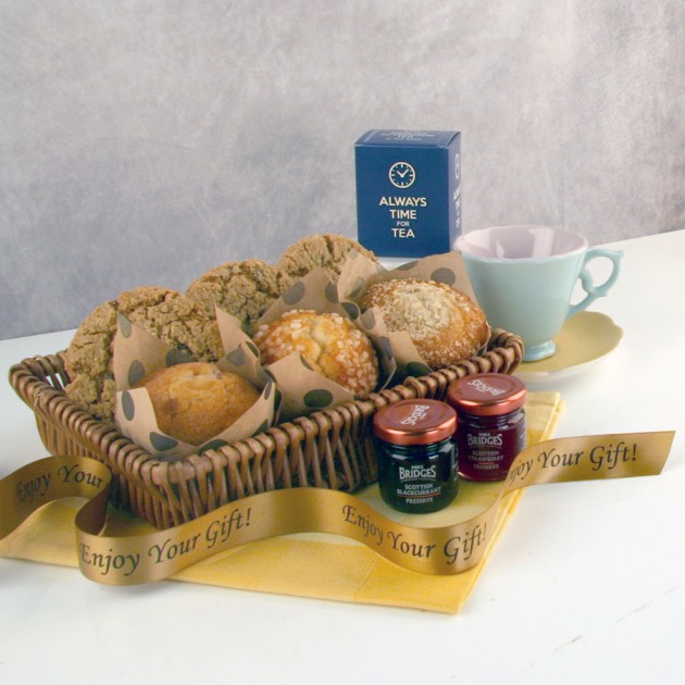 Hampers and Gifts to the UK - Send the Muffins Cookies and Tea Gift Basket