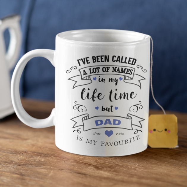 Hampers and Gifts to the UK - Send the My Favourite Any Name Gift Mug Blue
