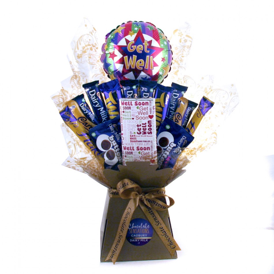 Get Well Soon Birthday Personalised Chocolate Christmas Thank You Gift Hamper 