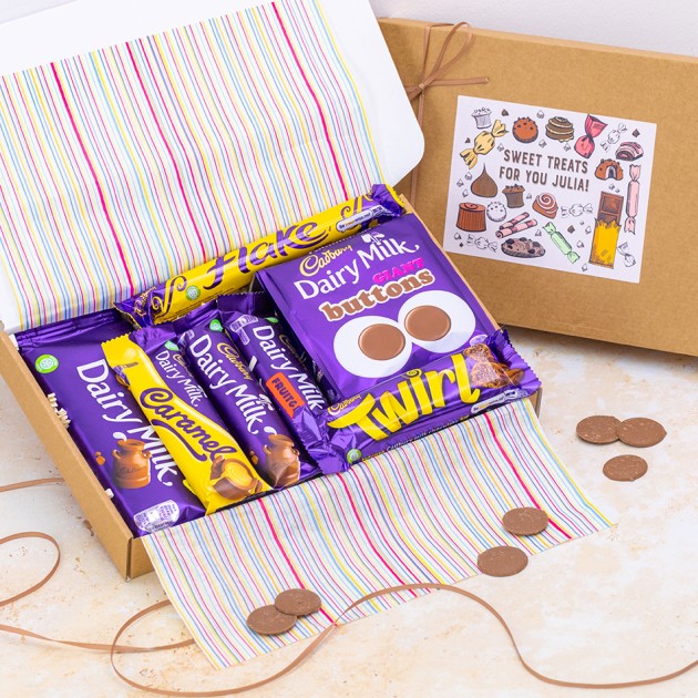 Hampers and Gifts to the UK - Send the Personalised Dairy Milk Chocolate Letterbox Gift