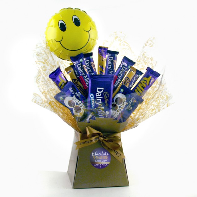 Hampers and Gifts to the UK - Send the Happiness Is a Dairy Milk Chocolate Bouquet 