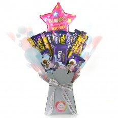 Hampers and Gifts to the UK - Send the Dairy Milk Thank You Star Chocolate Bouquet