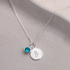 Hampers and Gifts to the UK - Send the Engraved December Birthstone Necklace