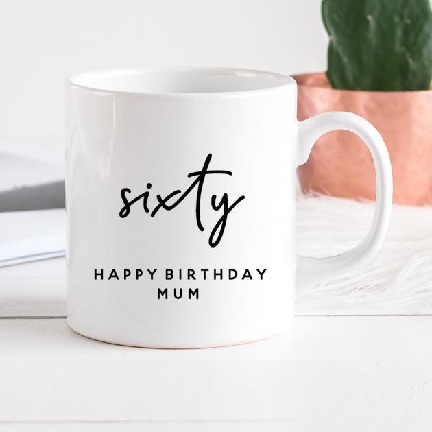 Hampers and Gifts to the UK - Send the Personalised Birthday Mug - Sixty