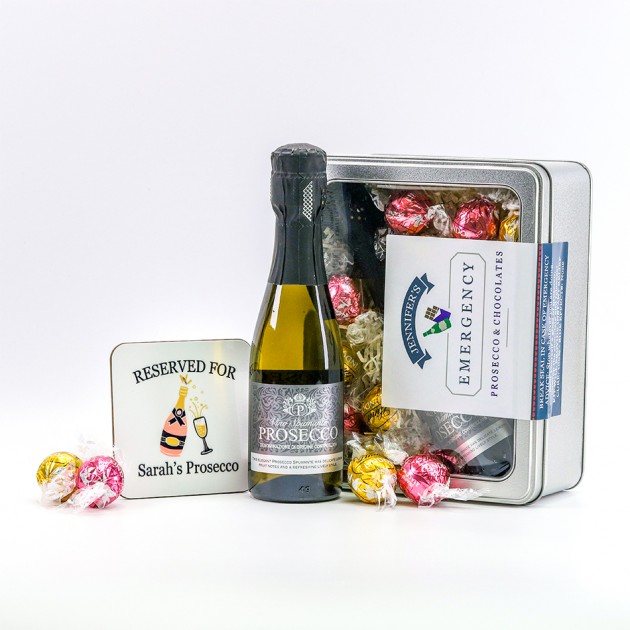 Hampers and Gifts to the UK - Send the Emergency Prosecco and Chocolates Kit