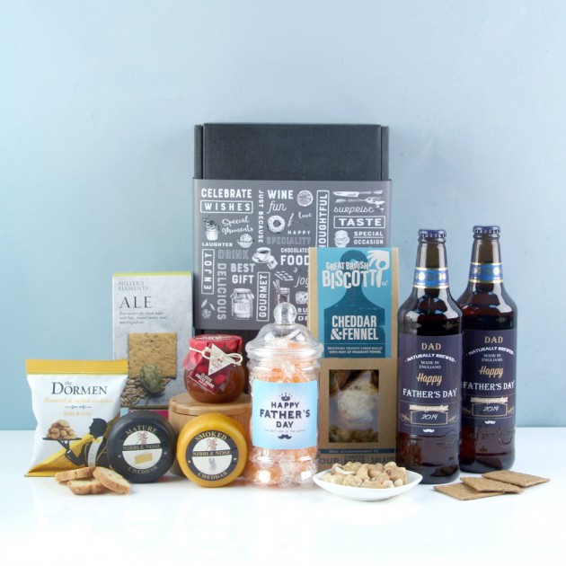 Hampers and Gifts to the UK - Send the Happy Father's Day Beer & Savouries Hamper