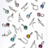 Hampers and Gifts to the UK - Send the Silver Birthstone Necklace with Intial Letter
