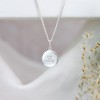 Hampers and Gifts to the UK - Send the Engraved Flower and Initial Disc Necklace