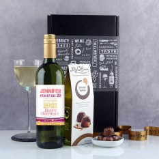 Hampers and Gifts to the UK - Send the  Personalised  Forever 29 Birthday Wine Gift 