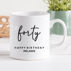 Personalised Birthday Mug - Forty