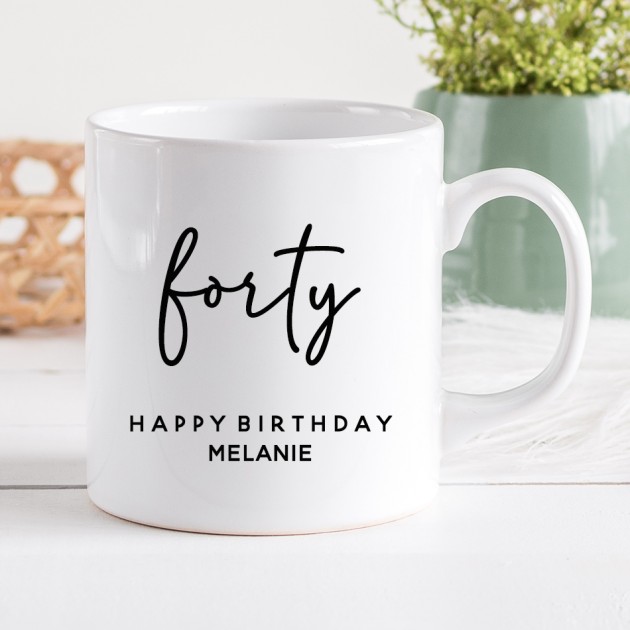 Hampers and Gifts to the UK - Send the Personalised Birthday Mug - Forty