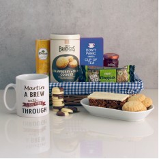 Hampers and Gifts to the UK - Send the A Brew Will See You Through Personalised Gift Basket