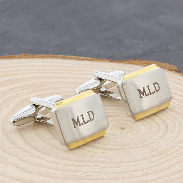 Hampers and Gifts to the UK - Send the Personalised Gold Plated Cufflinks
