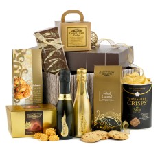 Hampers and Gifts to the UK - Send the Golden Sparkle Food & Wine Hamper