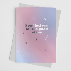 Hampers and Gifts to the UK - Send the Good Vibes Greeting Card