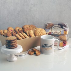 Hampers and Gifts to the UK - Send the Biscuit Favourites Hamper - HAPPY ANNIVERSARY