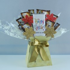 Hampers and Gifts to the UK - Send the Personalised Happy Easter Galaxy Chocolate Bouquet