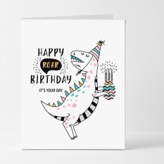 Hampers and Gifts to the UK - Send the Happy Roar Birthday Card