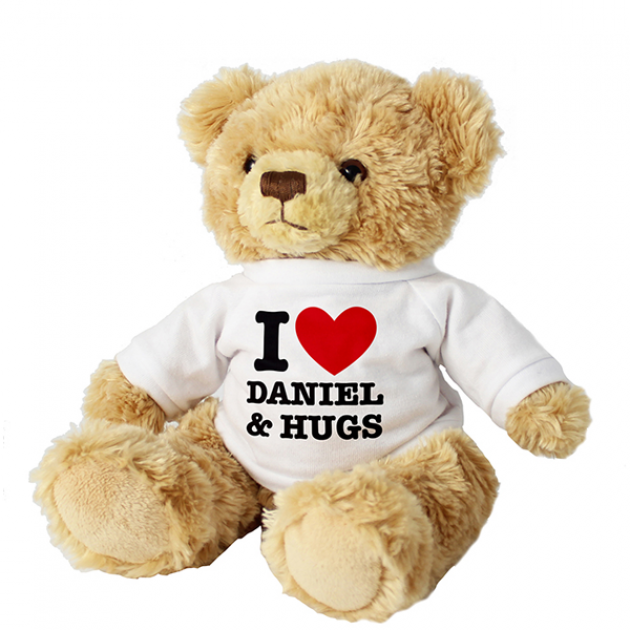 Hampers and Gifts to the UK - Send the Personalised I Heart Teddy Bear