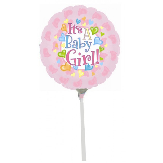 Hampers and Gifts to the UK - Send the It's A Baby Girl Baby Mini Balloon