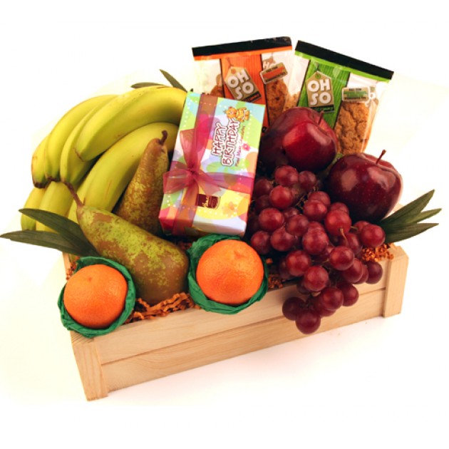 Hampers and Gifts to the UK - Send the Happy Birthday Fruit Basket with Chocolates