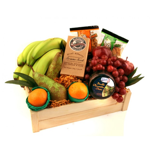 Hampers and Gifts to the UK - Send the Fruit and Cheese Gift Basket