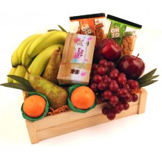 Hampers and Gifts to the UK - Send the Thank You Chocolate Ballotin and Fruit Basket