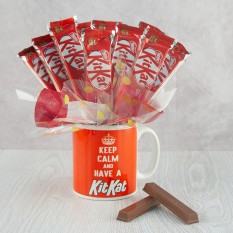 Hampers and Gifts to the UK - Send the KitKat Mug Bouquet