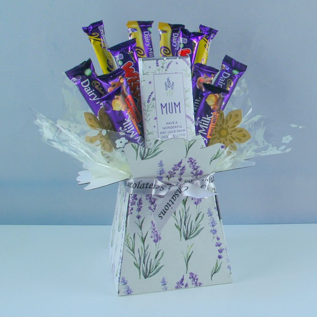 Hampers and Gifts to the UK - Send the Personalised Dairy Milk Purple Sensation