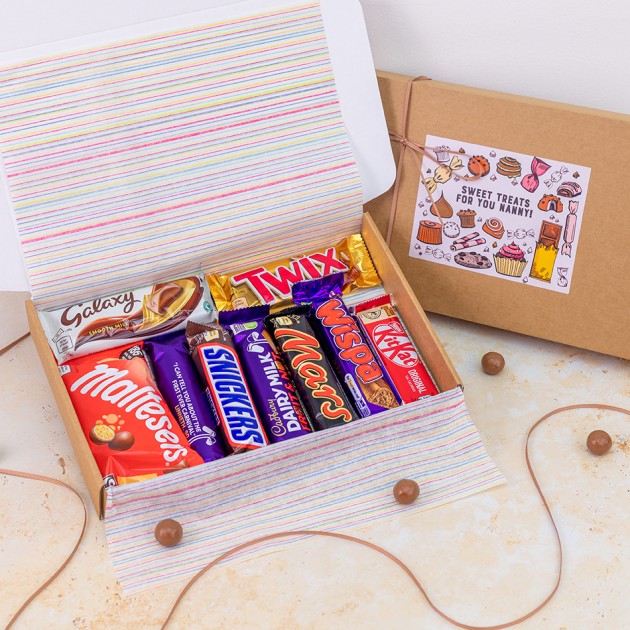 Hampers and Gifts to the UK - Send the Personalised Chocolate Medley Letterbox Gift