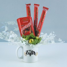 Hampers and Gifts to the UK - Send the Happy Easter Mug with Lindor Truffles