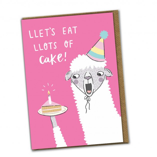 Hampers and Gifts to the UK - Send the LLet's Eat LLots of Cake! Card