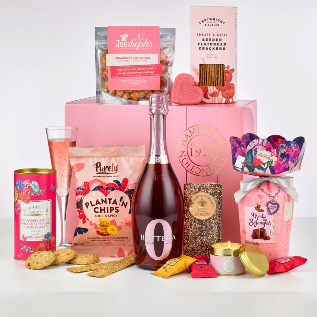 Hampers and Gifts to the UK - Send the Stupendously Pink Gift Box of Treats for Her