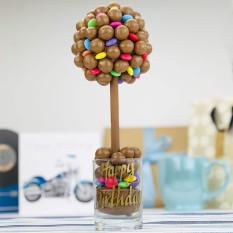 Hampers and Gifts to the UK - Send the Happy Birthday Malteser and Smarties Chocolate Tree