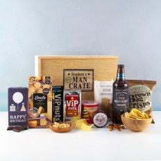 Hampers and Gifts to the UK - Send the Personalised Birthday Man Crate