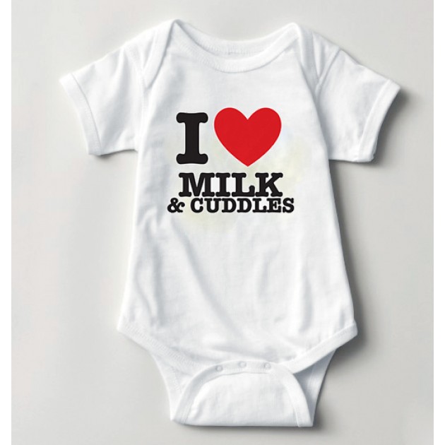 Hampers and Gifts to the UK - Send the Personalised I HEART Baby Vest