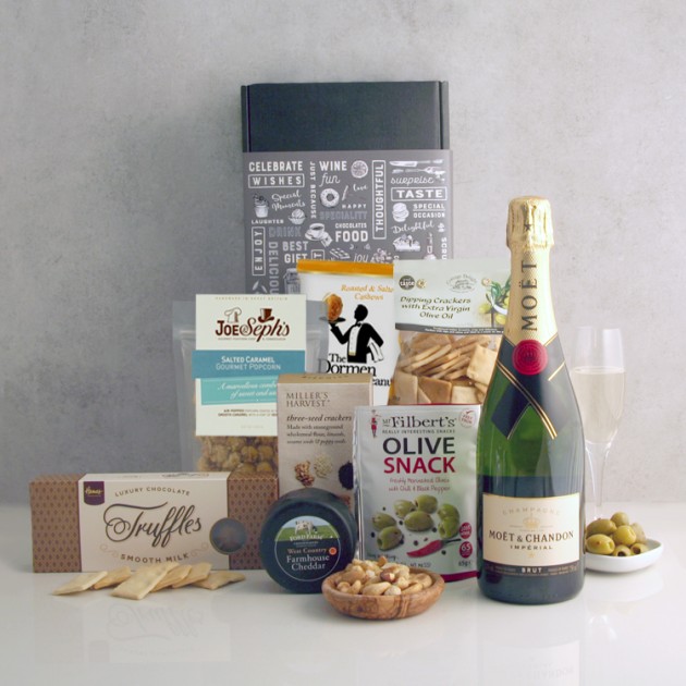 Hampers and Gifts to the UK - Send the Moet Chandon and Gourmet Delights Hamper