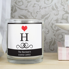 Hampers and Gifts to the UK - Send the Personalised Monogram Scented Jar Candle