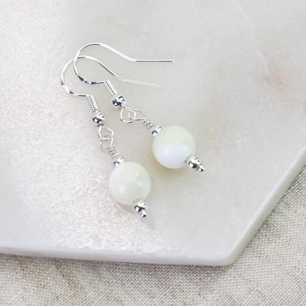 Hampers and Gifts to the UK - Send the Mother of Pearl Drop Earrings