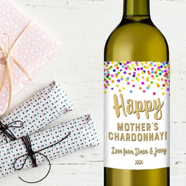 Hampers and Gifts to the UK - Send the Happy Mother's Chardonnay Wine Gift