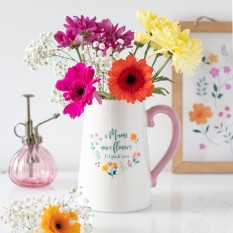 Hampers and Gifts to the UK - Send the If Mums Were Flowers Ceramic Flower Jug