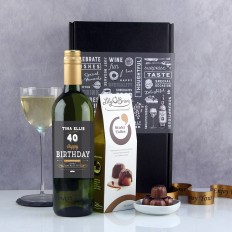 Hampers and Gifts to the UK - Send the Personalised  Any Age Birthday Wine Gift