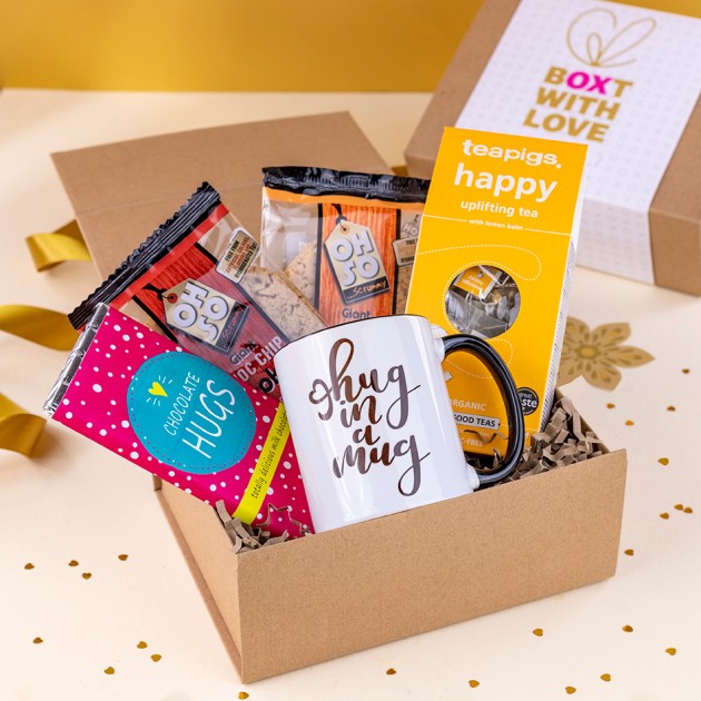 Hampers and Gifts to the UK - Send the Chocolate Hugs with Tea & Cookies
