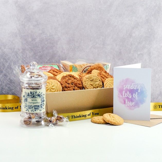 Hampers and Gifts to the UK - Send the Biscuit Favourites Hamper - WITH SYMPATHY
