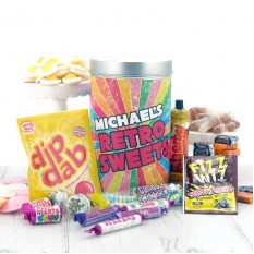 Hampers and Gifts to the UK - Send the Any Name Retro Sweets Tin