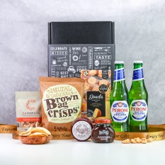 Hampers and Gifts to the UK - Send the Peroni Lager & Savouries Gift Box 