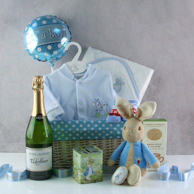 Hampers and Gifts to the UK - Send the Sweet Baby Boy Gift Basket