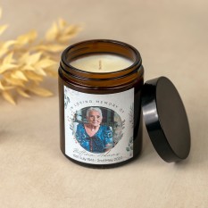 Hampers and Gifts to the UK - Send the Personalised In Loving Memory Sympathy Candle 