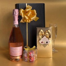 Hampers and Gifts to the UK - Send the Sweet Rosé & Decadent Truffles