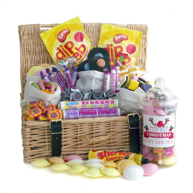 Hampers and Gifts to the UK - Send the Merry Christmas Retro Sweets Traditional Hamper